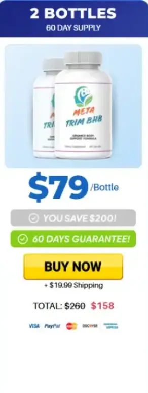 Meta Trim BHB 2 bottle package for metabolism and appetite support